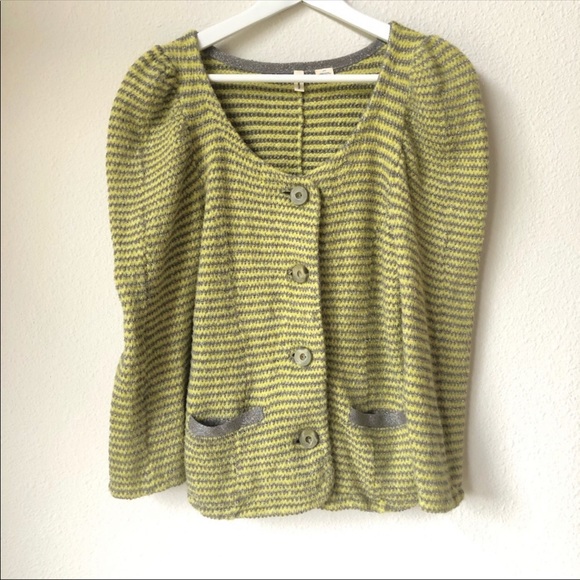 ANTHROPOLOGIE MOTH Striped Cardigan Size M - Picture 1 of 5